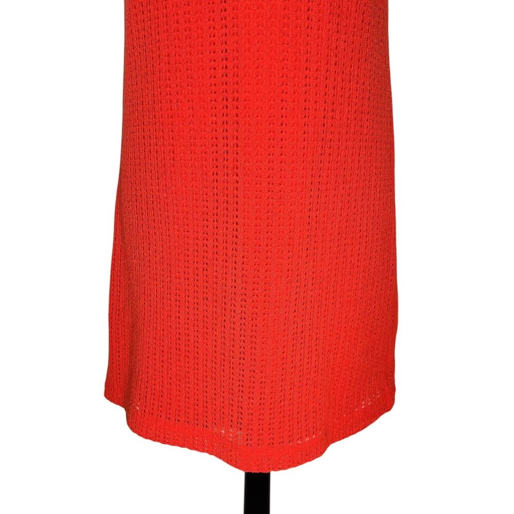 J Crew Orange Crochet Shift Dress Women's M NWT Sleeveless Crew Neck Lined Mini - Picture 7 of 10
